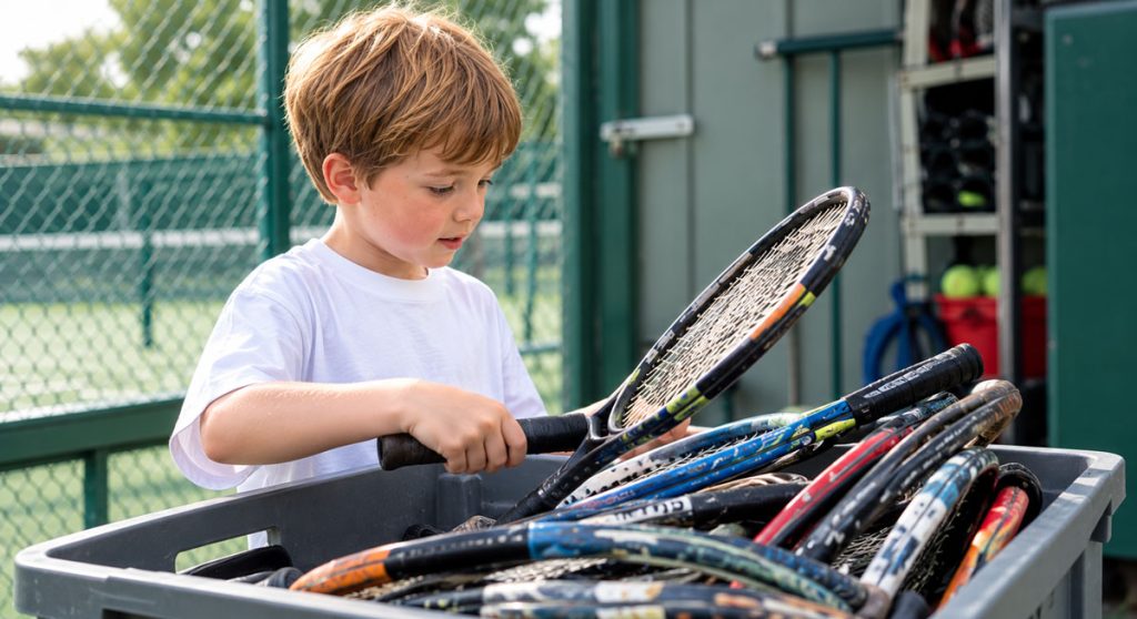 Temporary junior tennis lesson image
