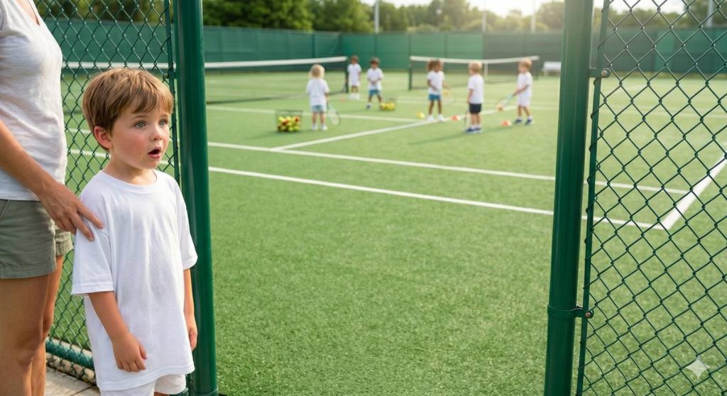 Temporary junior tennis lesson image