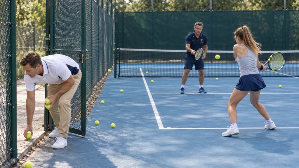 Temporary tennis lesson image