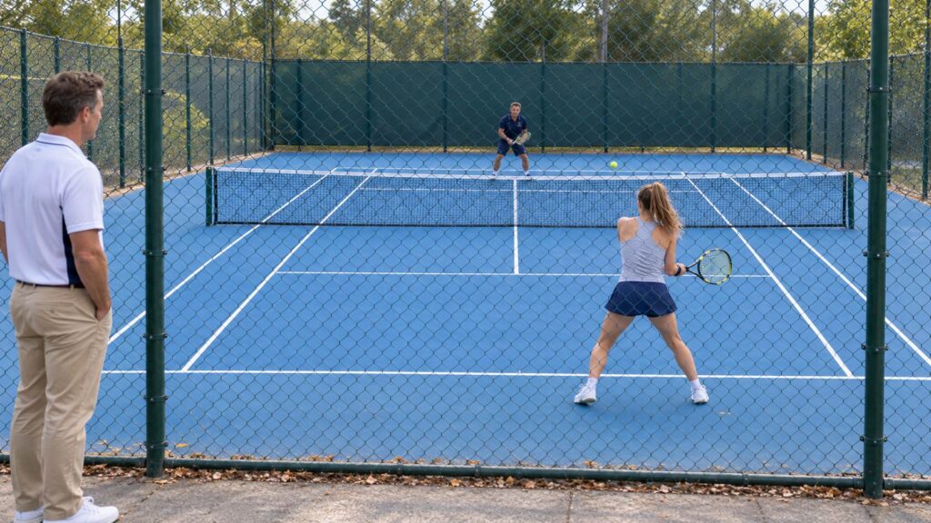 Temporary tennis court image